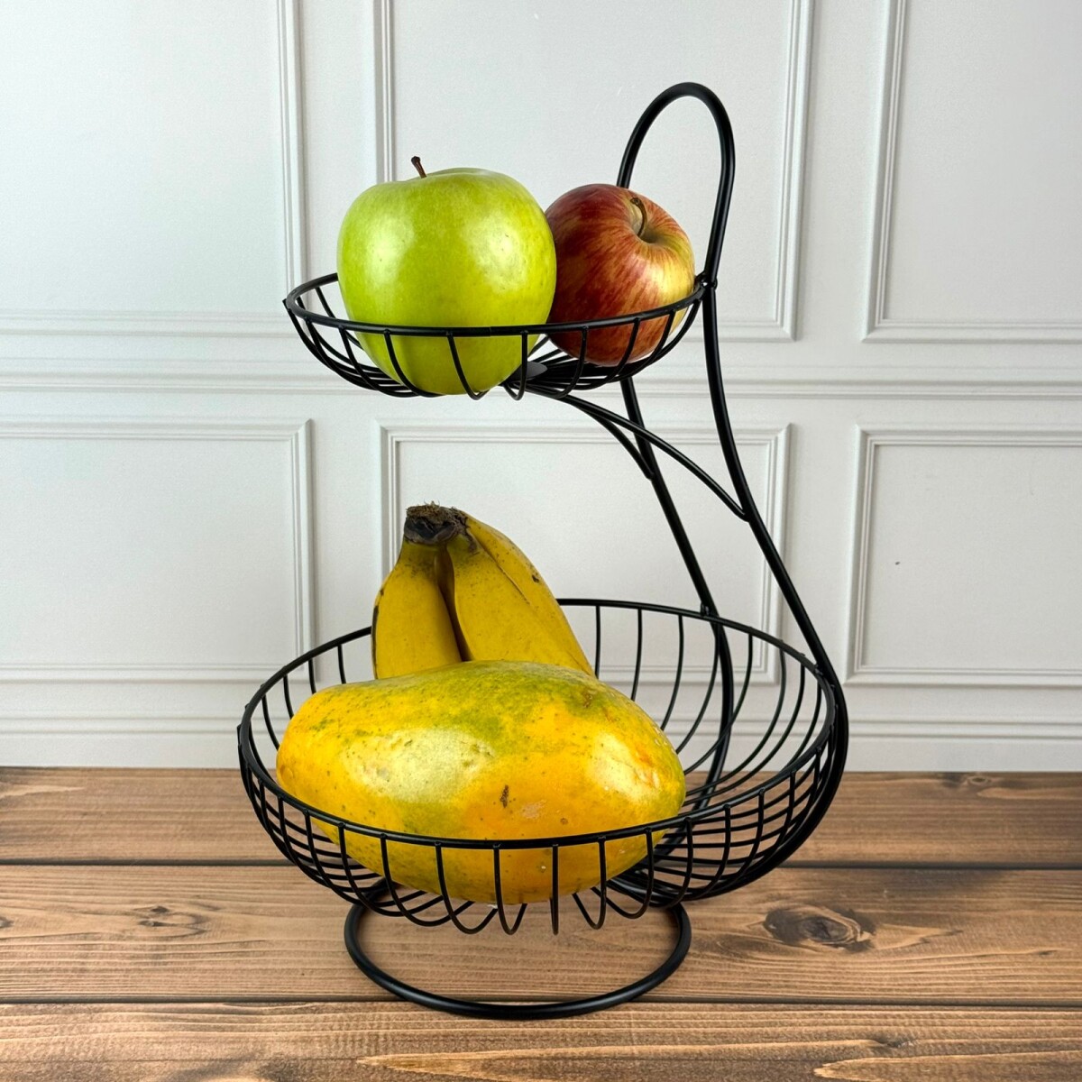 Frutera Doble Piso Metálica Alto 36cm x Ø 25cm 