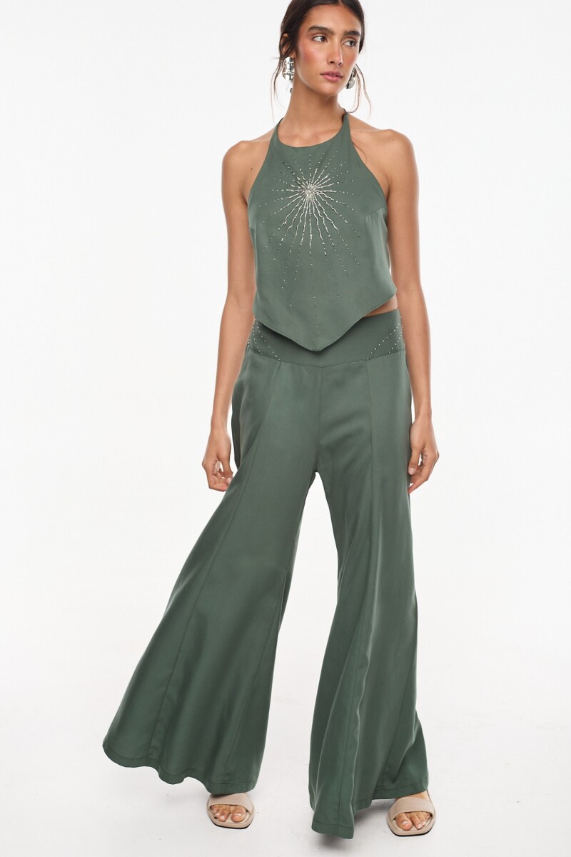 Top Glow Verde Petroleo