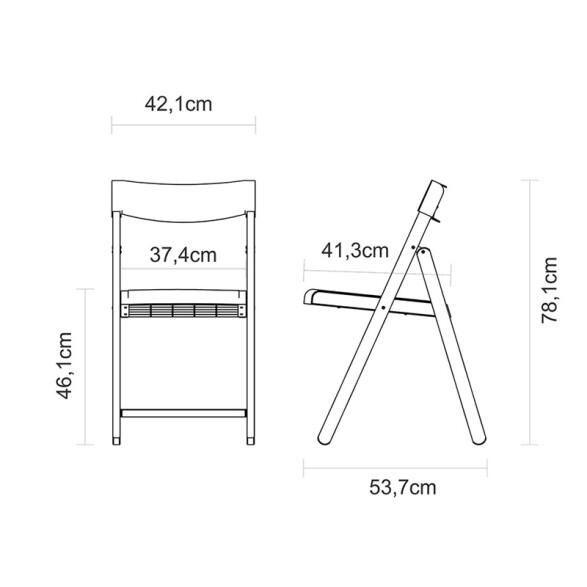 Silla plegable grafito mixta "POTENZA" TB7082