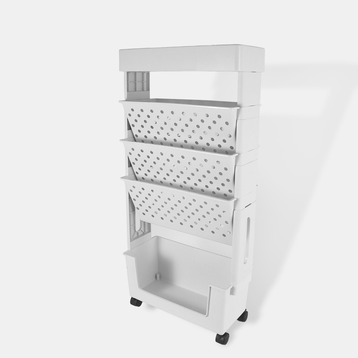 ORGANIZADOR PLAST BLANCO C/RUEDITAS 5 NIVELES 