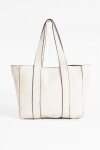 Shopper con pespuntes crudo