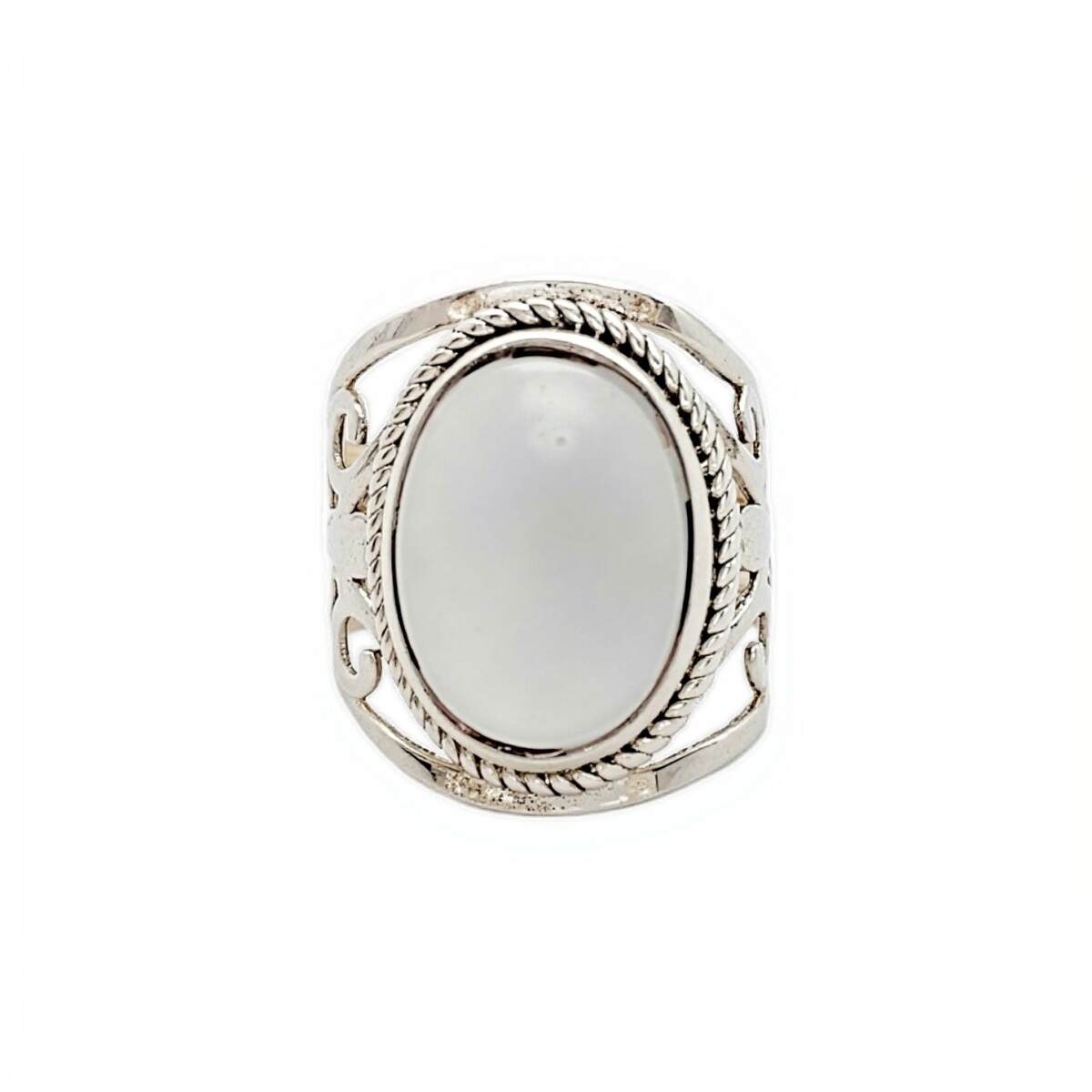 Anillo Calado-Plata 925-Piedra Luna-AN3081 - conpiedra 