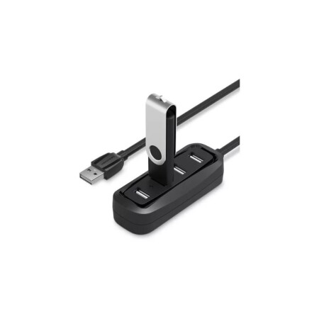 HUB 4 PUERTOS USB 2.0 NEGRO