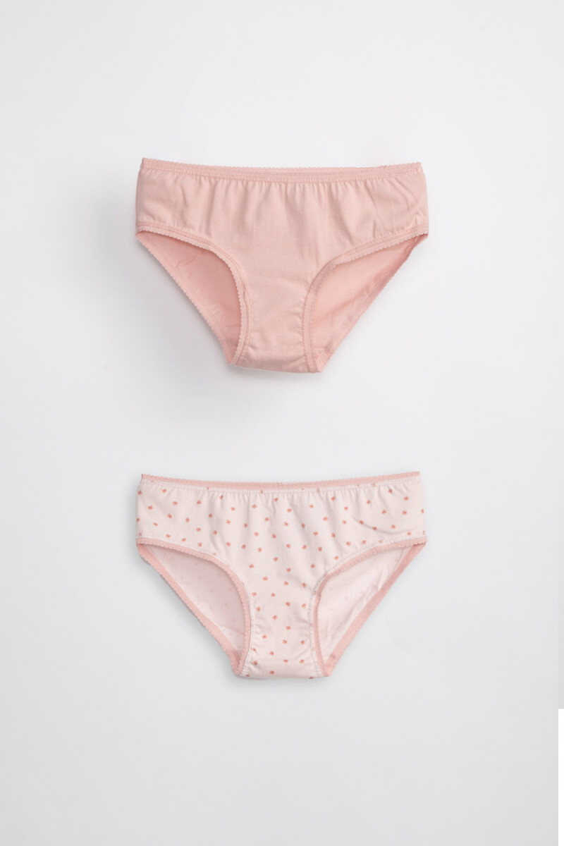 Pack x2 bombachas Flores Rosa Oscuro