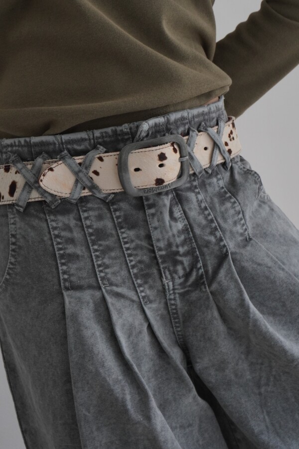 Print Belt Blanco / Plateado