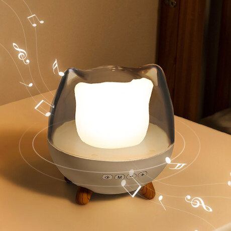 Lámpara gatito con cúpula LED Blanco
