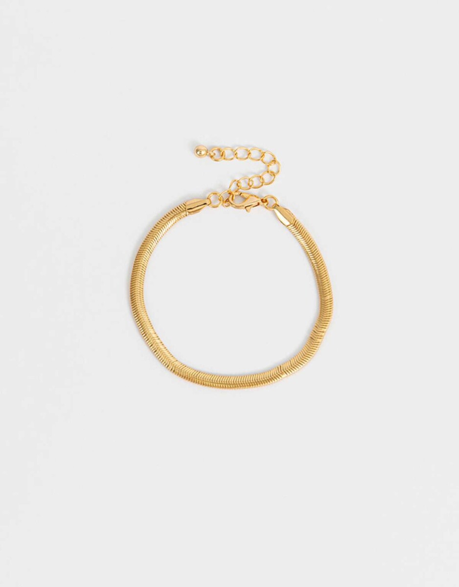 Pulsera Bañada En Oro - Dorado 