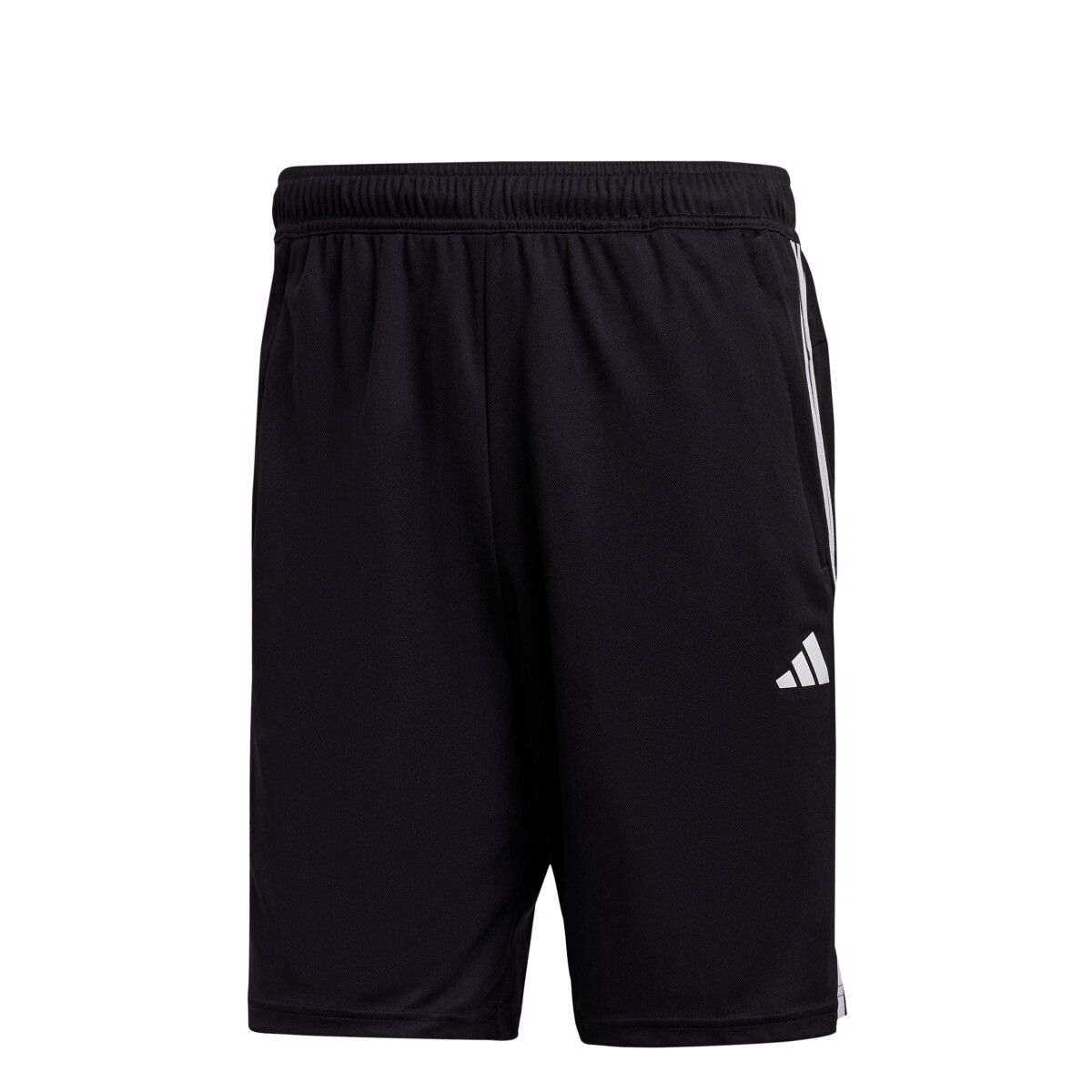 Short de Hombre Adidas Essentials Piqué 3 Rayas - Negro - Blanco 