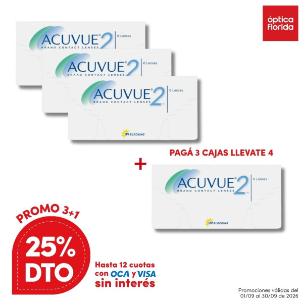 Acuvue 2 - PROMO 4 cajas Acuvue 2 - Promo 4 Cajas