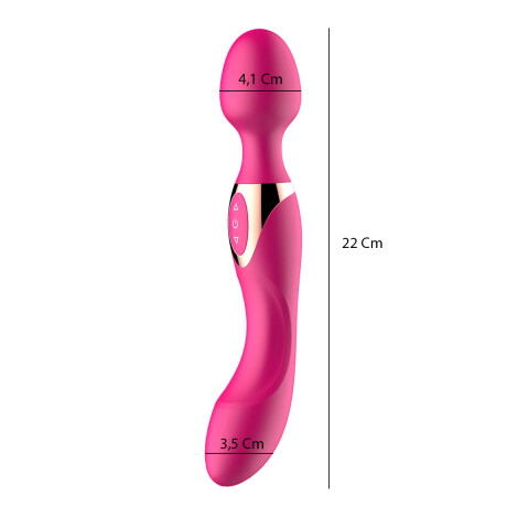 Masajeador Con Doble Motor Recargable USB Fucsia