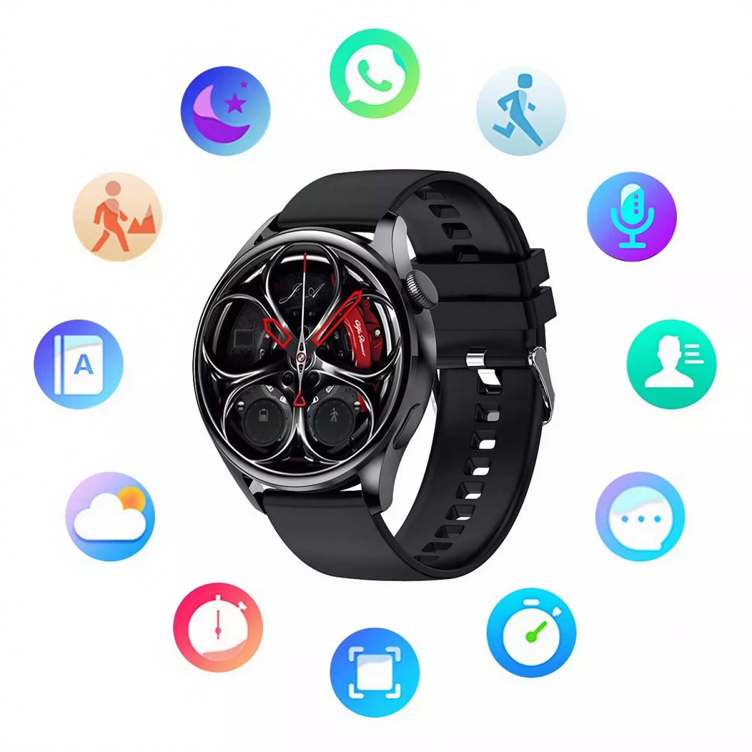 Reloj smartwatch GT5 Laxas Fit color negro — Game Stop