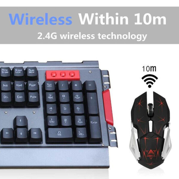Combo Kit Teclado + Mouse Inalámbricos Gamer 2400 Dpi Combo Kit Teclado + Mouse Inalámbricos Gamer 2400 Dpi