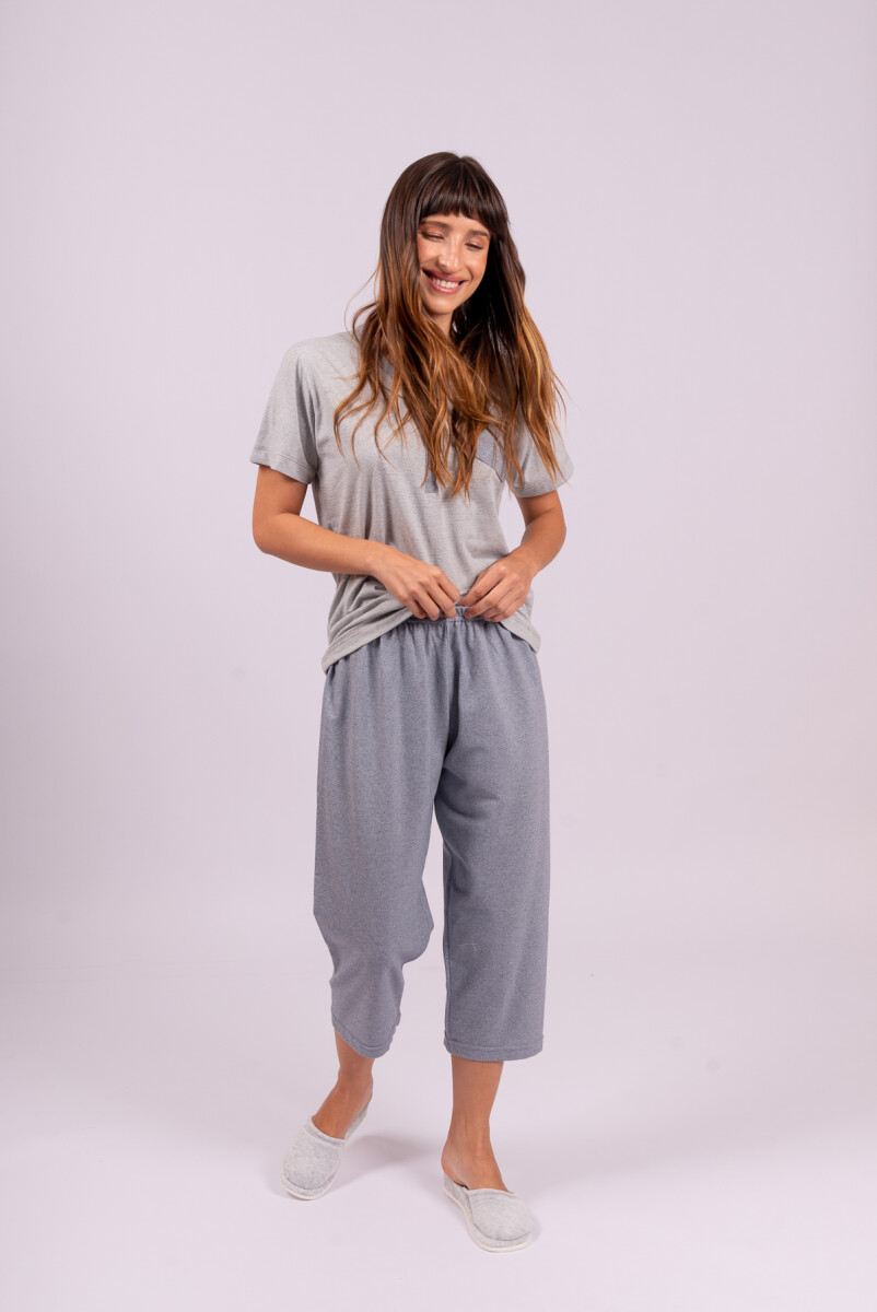 Pijama Manga Corta Capri - Jeans 