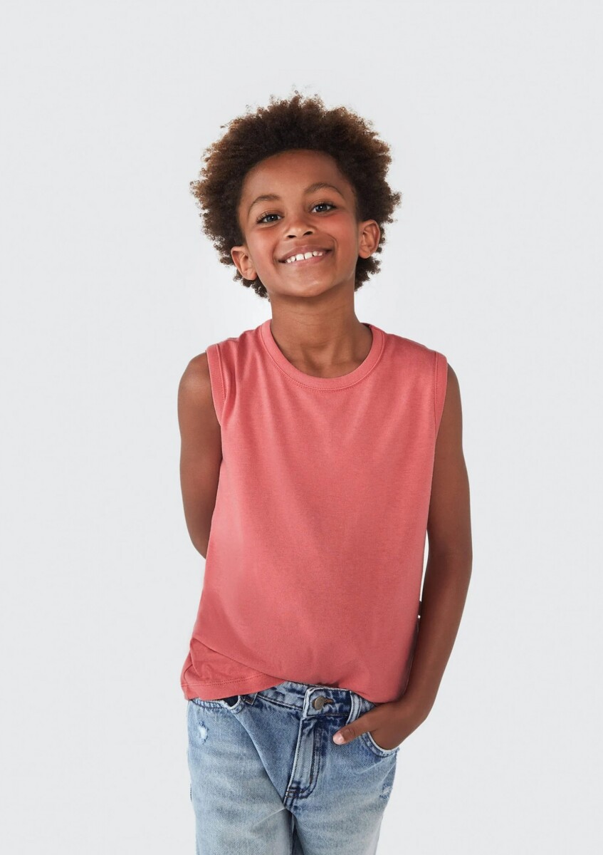 MUSCULOSA INFANTIL UNISSEX BÁSICA - ROJO 