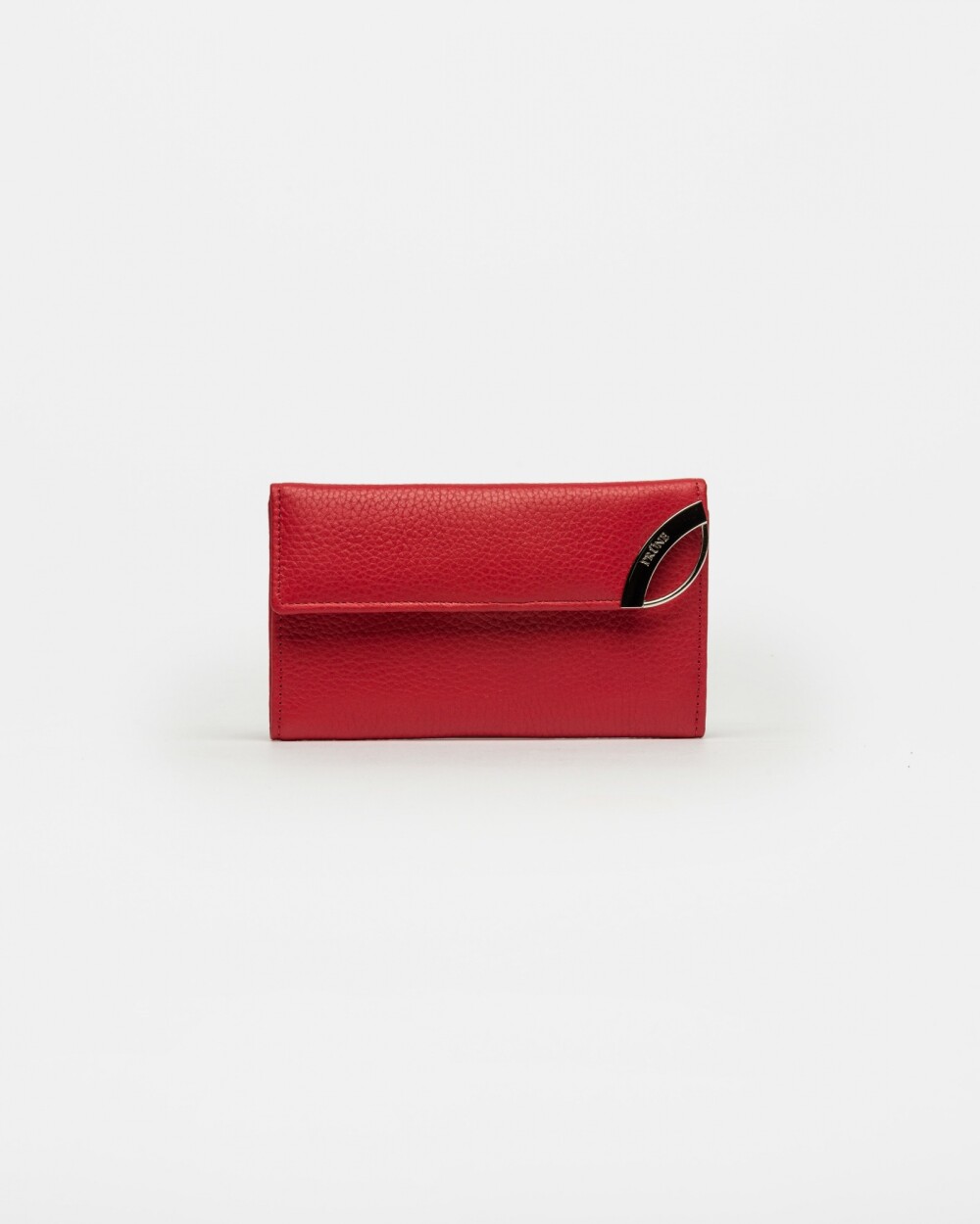 Billetera Katy En Cuero Graneado Rojo