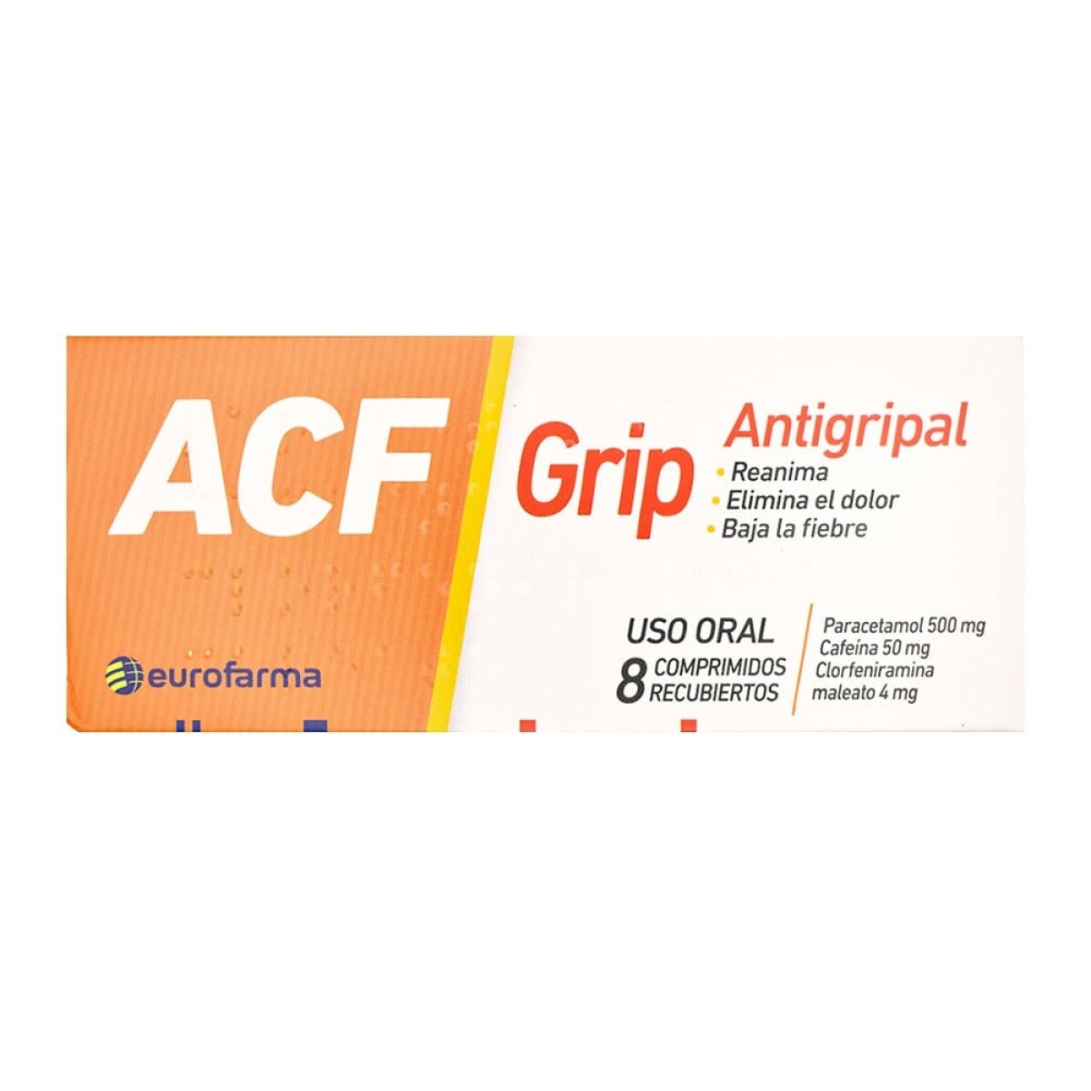 Acf Grip Naranja 8 Comprimidos 