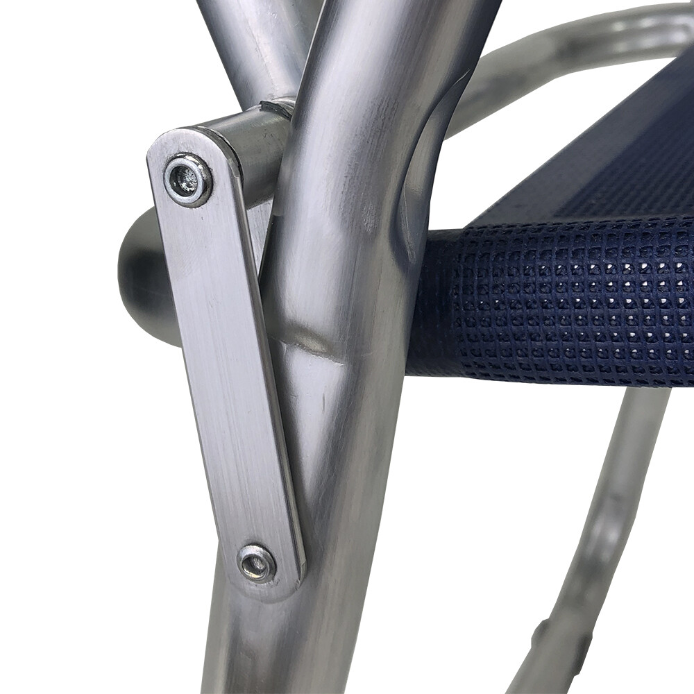 Sillón En Aluminio Nuevo King más Ancho Super Resistente 140 kg NEGRO