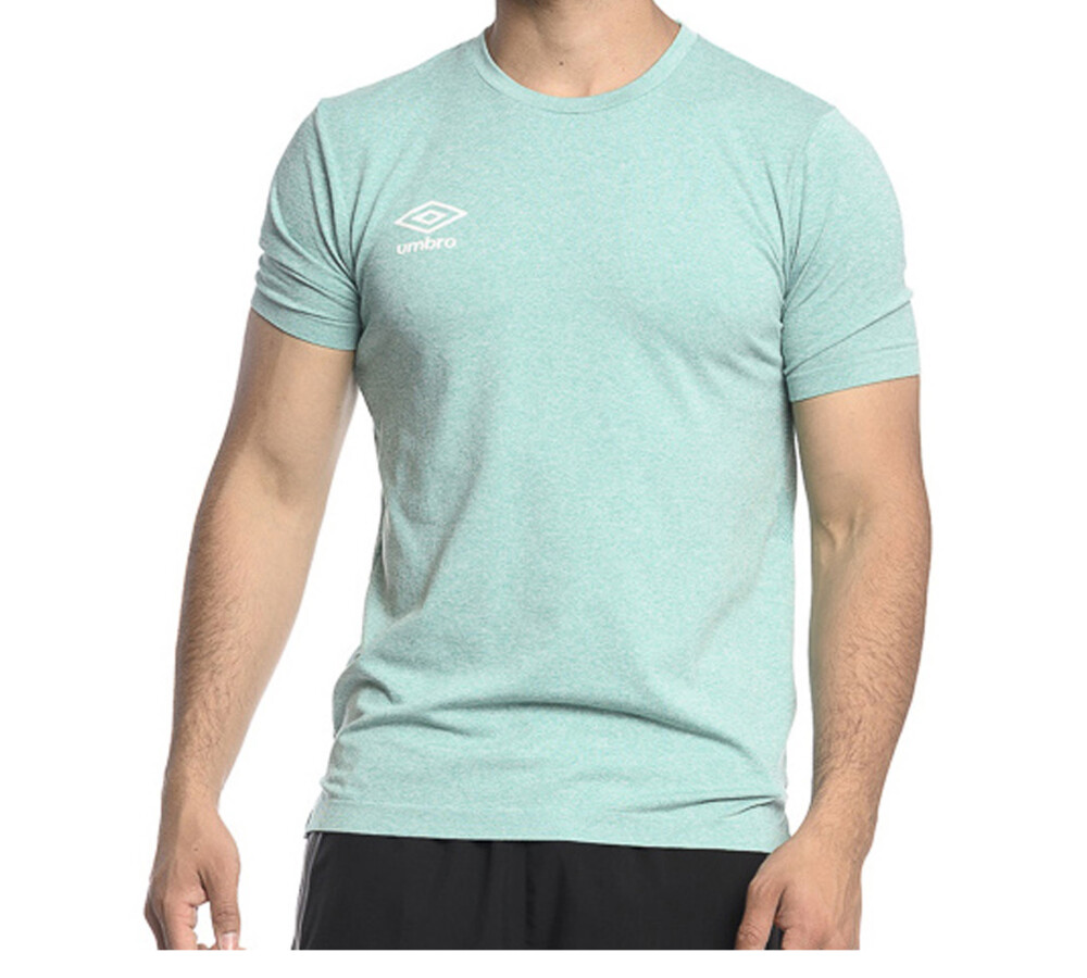 Remera Arrow Verde Melange/Blanco