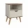 Mesa De Luz Dormitorio Nórdica 1 Cajón Grecia - Beige