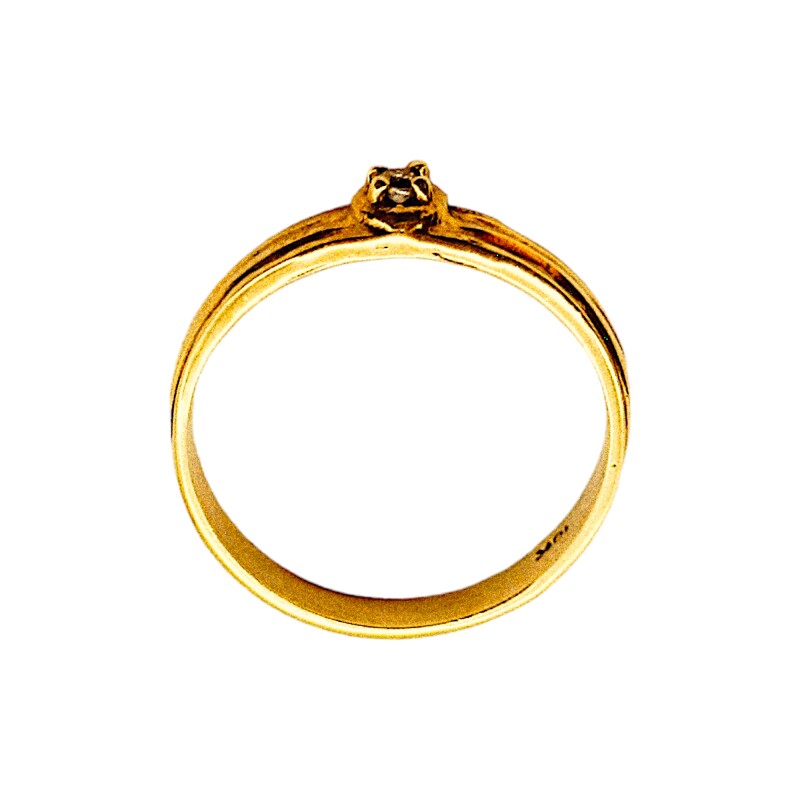 Anillo-Oro bajo-Piedra circonia-AN8037 conpiedra
