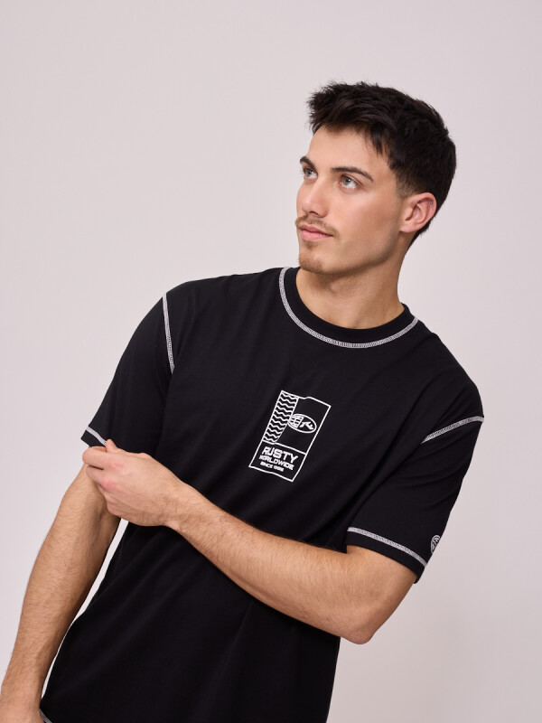 T-SHIRT HERITY RUSTY Negro