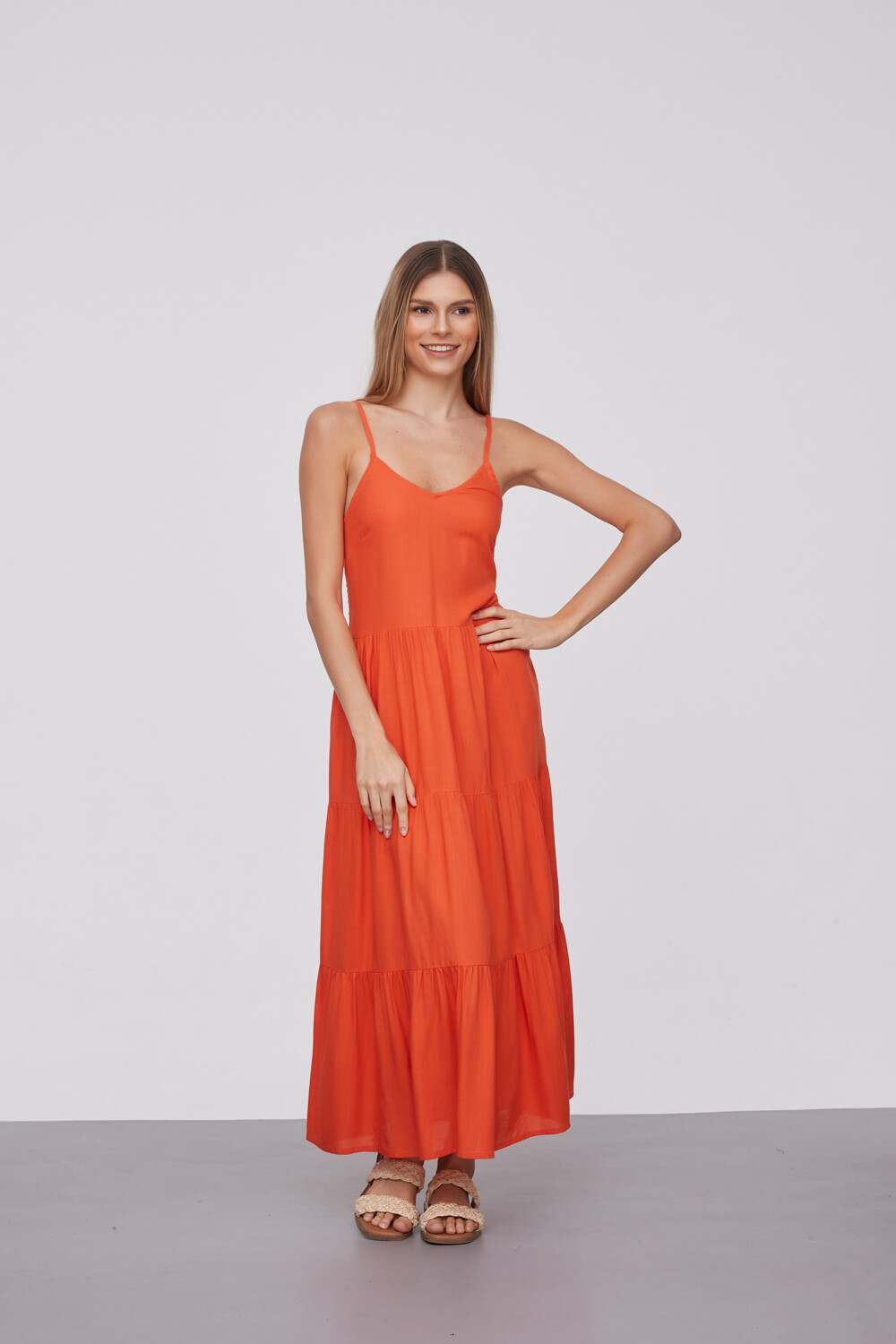 Vestido Burhan Naranja Oscuro