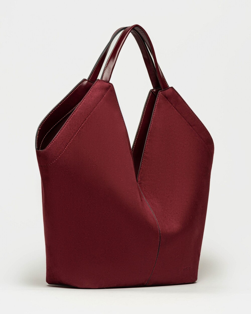 Bolso Josephine en efecto gamuza Bordeaux