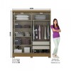 Ropero 2 Puertas B74 - Natural y beige Ropero 2 Puertas B74 - Natural y beige