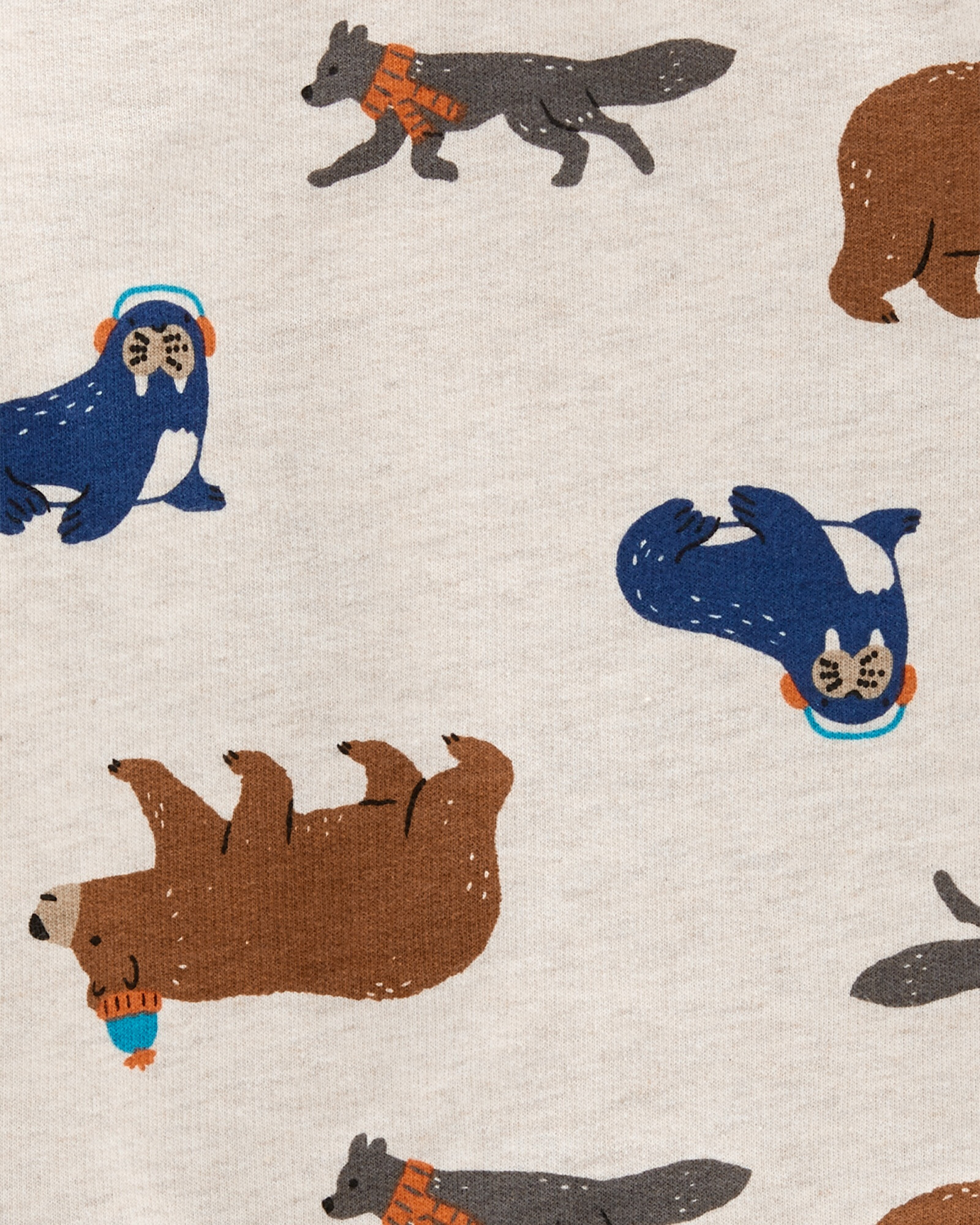 Buzo de algodón con felpa diseño animales 0