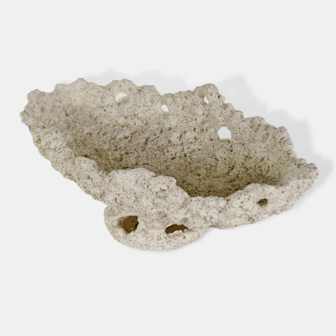 BANDEJA CERAMICA BEIGE CL COMB 30X24X14CM Unica