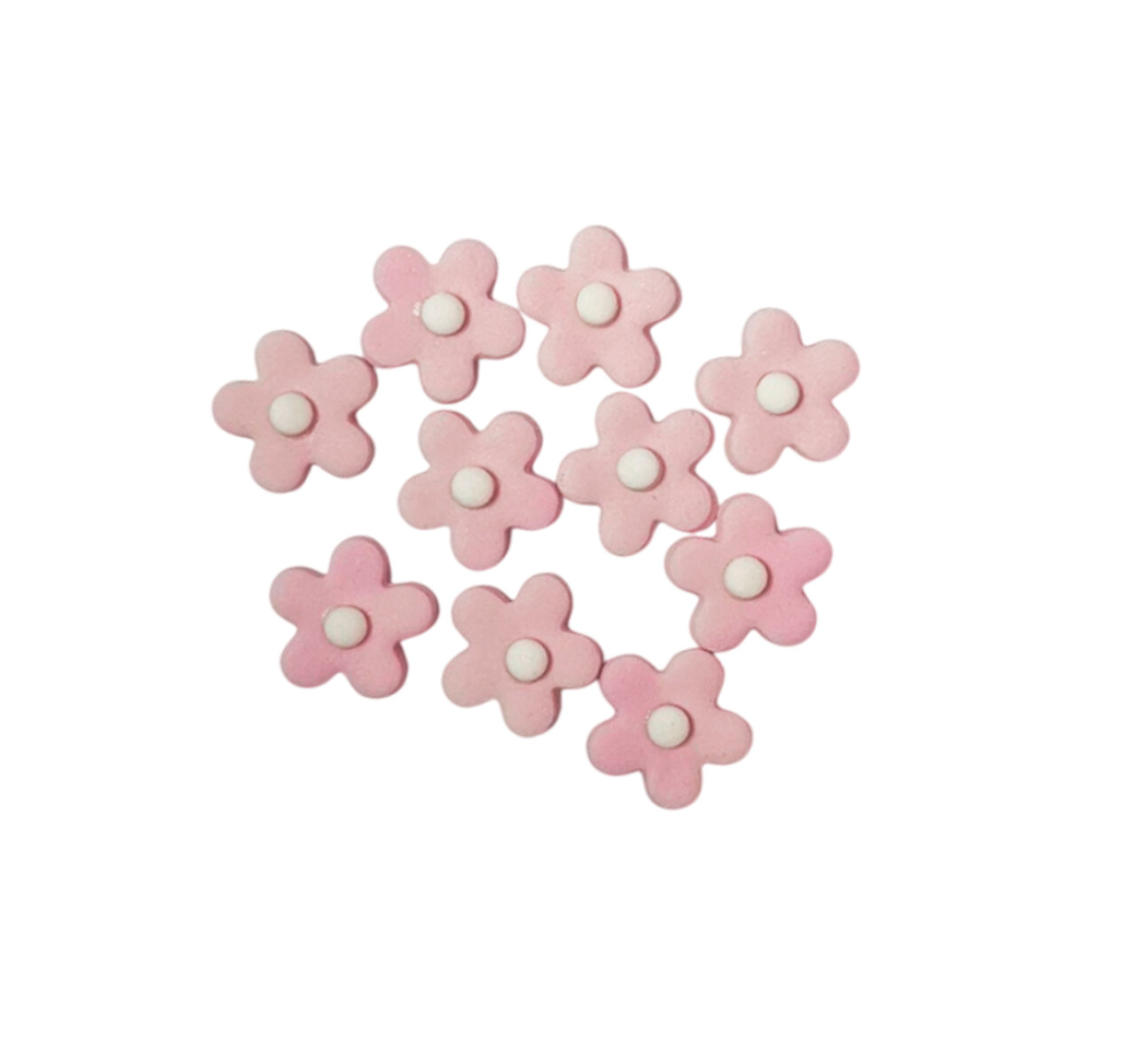 Adorno de Pastillaje Nomeolvides Rosa x10 
