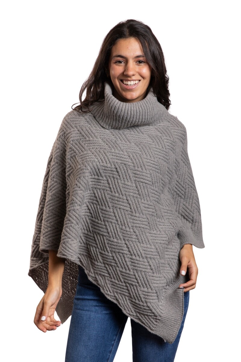 CHERRY PONCHO - GREY 