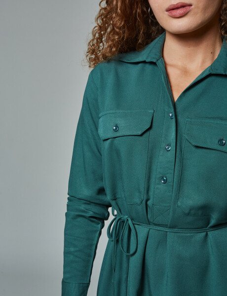 Vestido camisero VERDE