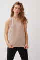 Musculosa noty Beige