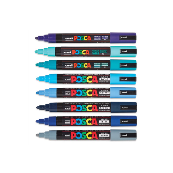 Marcadores Uni Posca PC-5M x8 colores Fríos