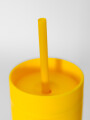 Vaso Con Tapa + Sorbito Beverly Alto Amarillo
