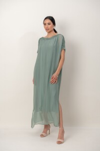 VESTIDO FLUIR Verde seco