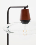Lámpara de mesa con pie Silex de metal y cristal verde Lámpara de mesa con pie Silex de metal y cristal verde