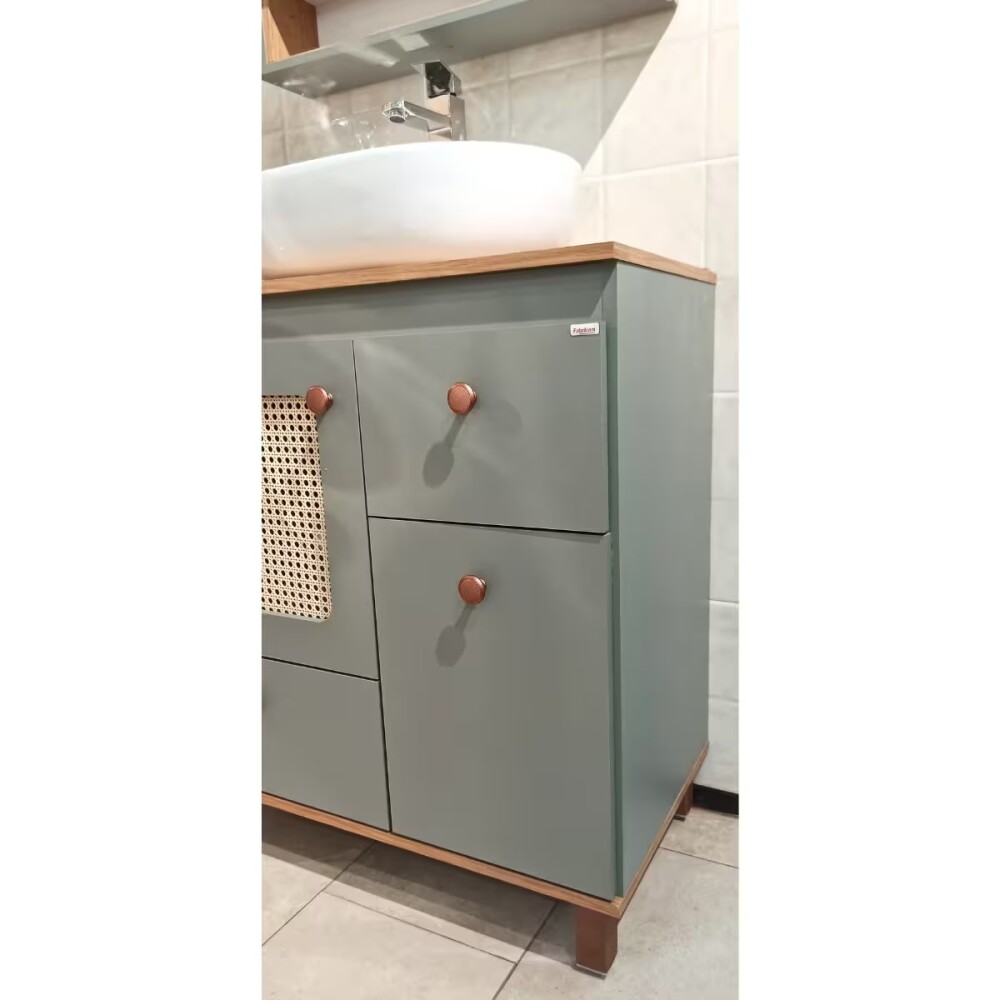 Mueble de baño de Pie Julia Verde con Catedral 78cm sin bacha Mueble De Baño De Pie Julia Verde Con Catedral 78cm Sin Bacha