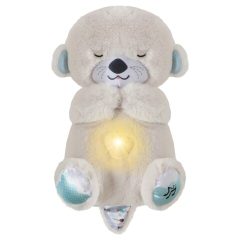Peluche Nutria Bebé Respira Y Relaja Dormir Niño Tendencia Color Variante Blanco
