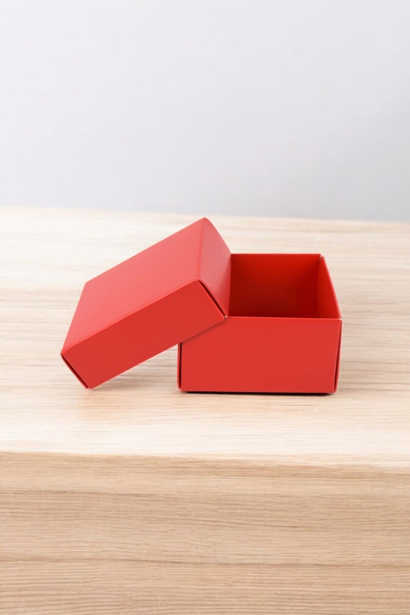 Caja Cuadrada 8x8x4,5 cm - ROJO 