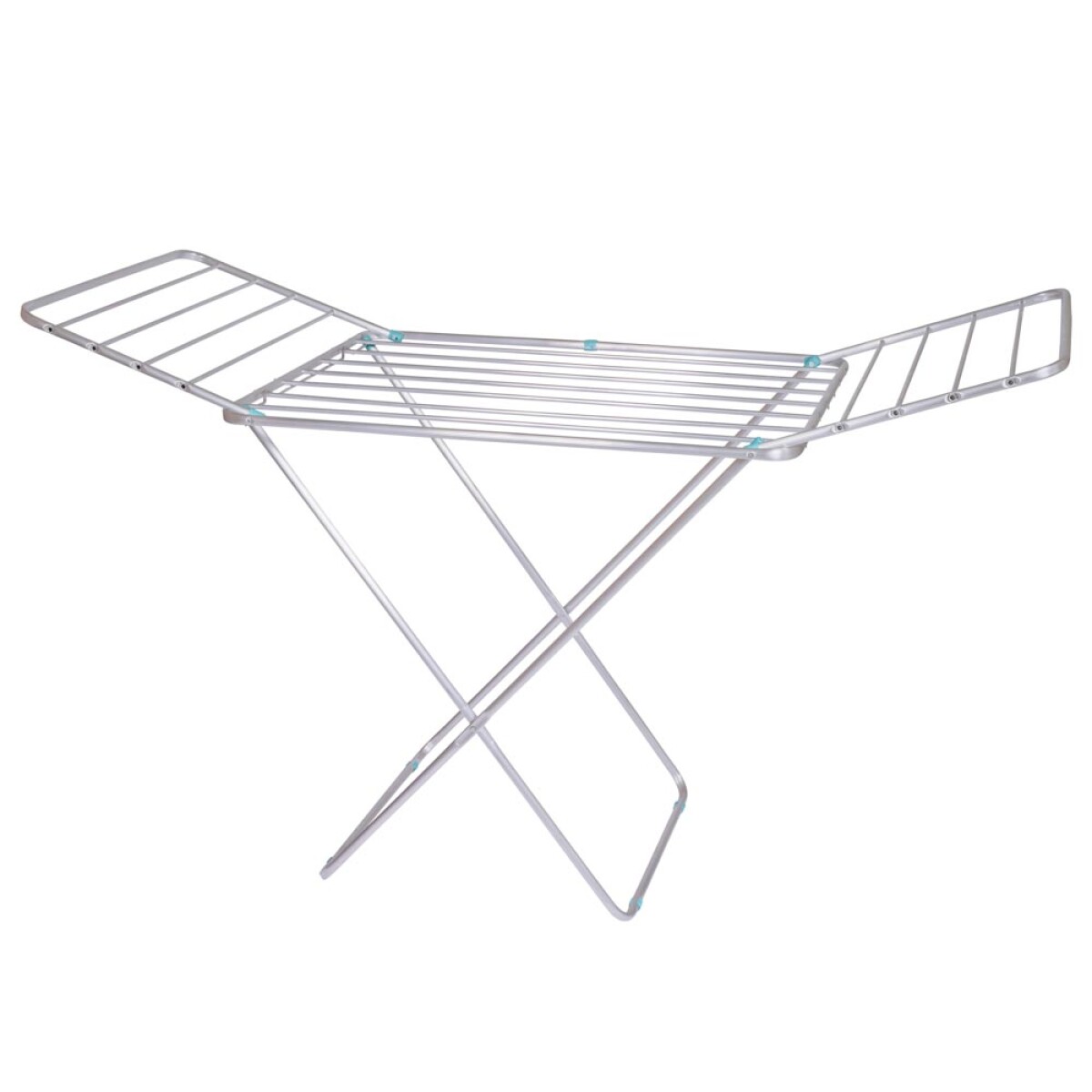 TENDEDERO DE PISO CON EXTENSIONES ALUMINIO 1,60M X 64CM X 100CM - SOPORTA 20 KG 