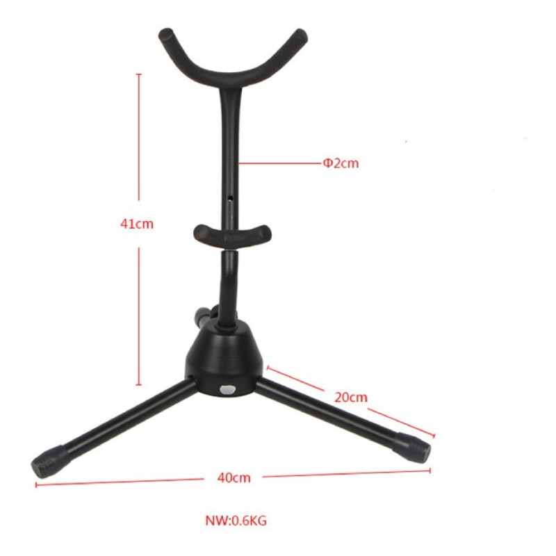 Soporte Pie Para Saxo Plegable Musica Negro