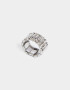 Anillos Medianos y Grandes De metal Anillo Con Elástico - Plateado