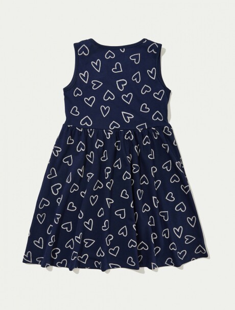 VESTIDO INFANTIL CON ESTAMPADO AZUL