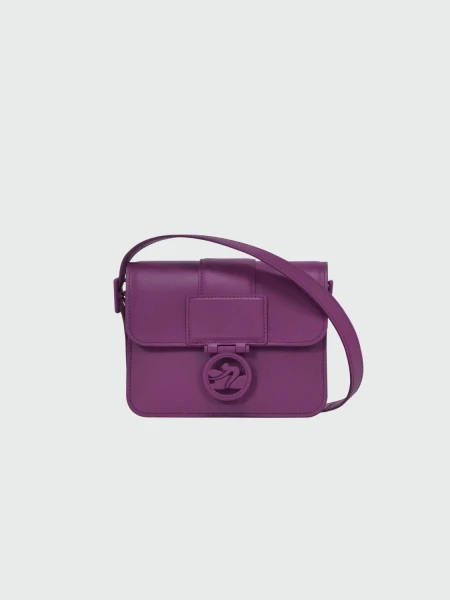 Longchamp -Cartera de cuero con solapa, Box-trot Violeta