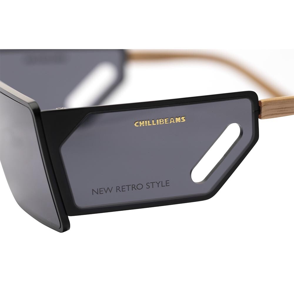 Lentes de Sol New Retro Cuadrado Negro/Negro