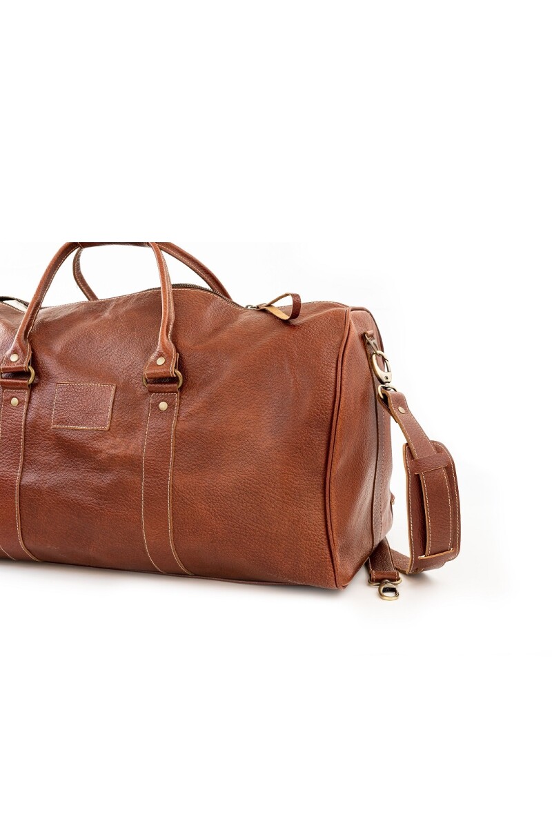 Bolso de viaje en cuero grande Marrón claro