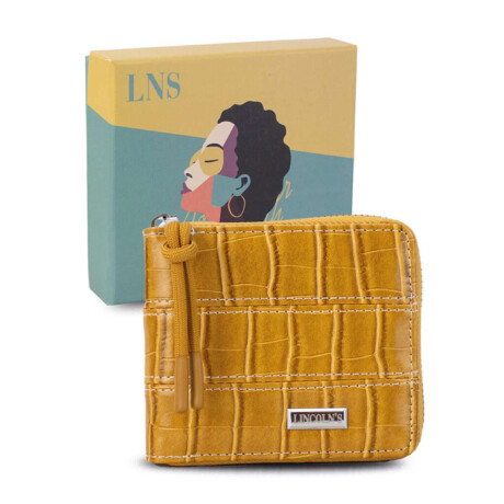 Billetera Candela Croco Mostaza