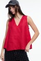 TOP ESCOTE V Rojo